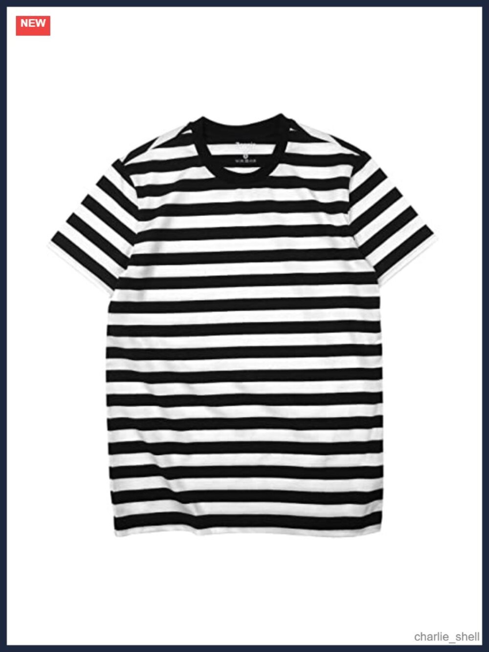 Men's Striped Cotton Stretch Crewneck Tee